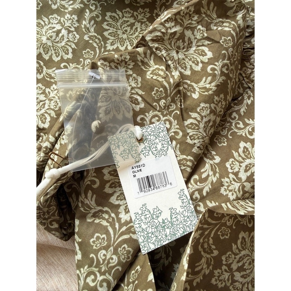 tuckernuck hyacinth house russell mini dress moss olive, women size medium - Picture 8 of 10